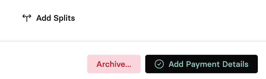 Edit Splits button in the Accounting section of a bill in Rho